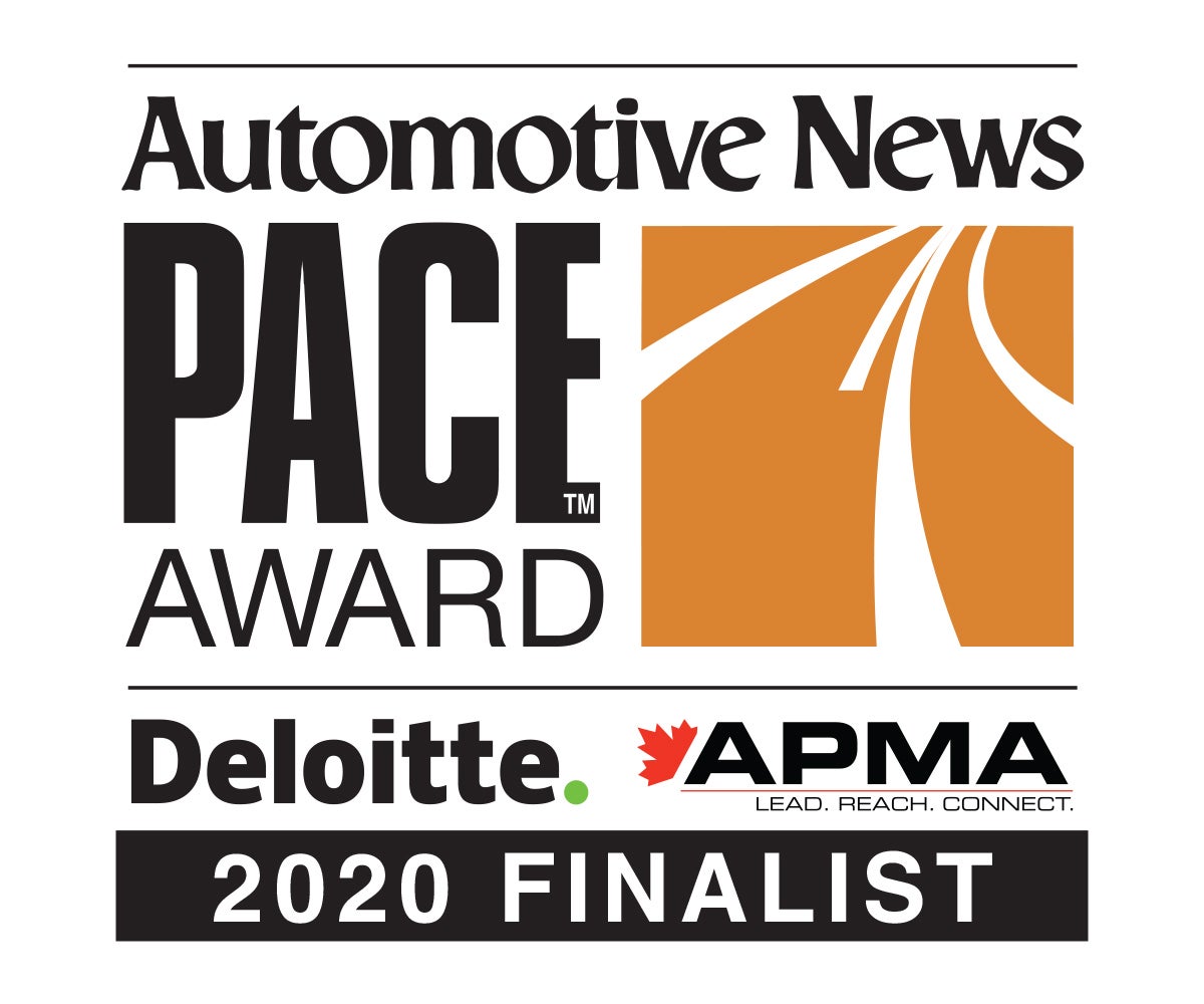 square banner showing PACE Award logo and 2020 finalist status