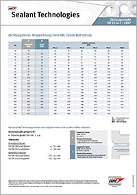 Dichtungsmaße gemäß EN 1514.1 : 1997