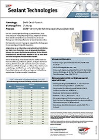 Drehmoment-Tabelle: ASME Stahl-Email-Flansch,  GORE® Universelle Rohrleitungsdichtung (Style 800)