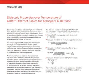 Ethernet Cables Dielectric Properties over Temperature application note thumbnail.