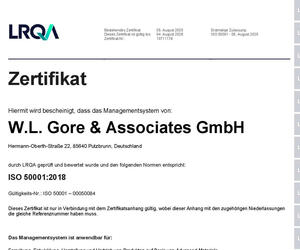 ISO 50001 Zertifizierung