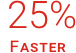 25% faster